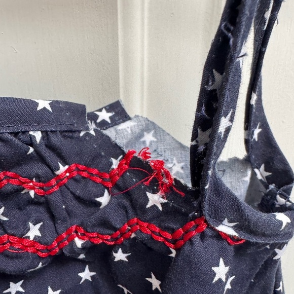 US Polo Assn 2T Girls Red White and Blue Star 4th of July Cami Tank Top Blouse - Picture 3 of 8